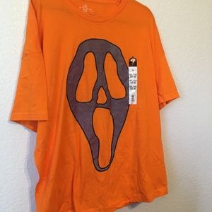 Ghost face Scream Orange Graphic TShirt